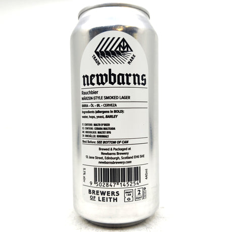 Newbarns Rauchbier 5.1% (440ml can)-Hop Burns & Black