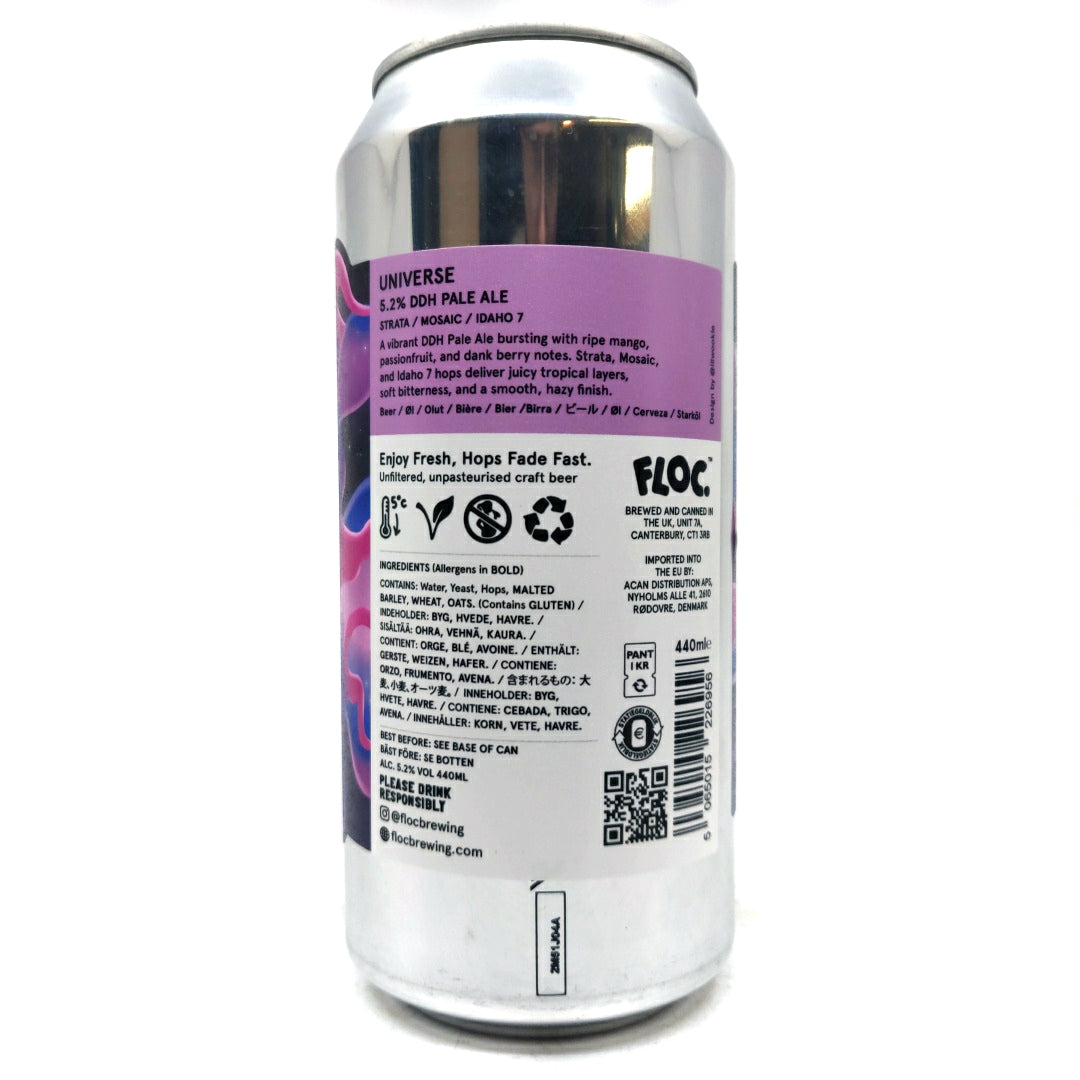 Floc Brewing Universe DDH Pale Ale 5.2% (440ml can)-Hop Burns & Black