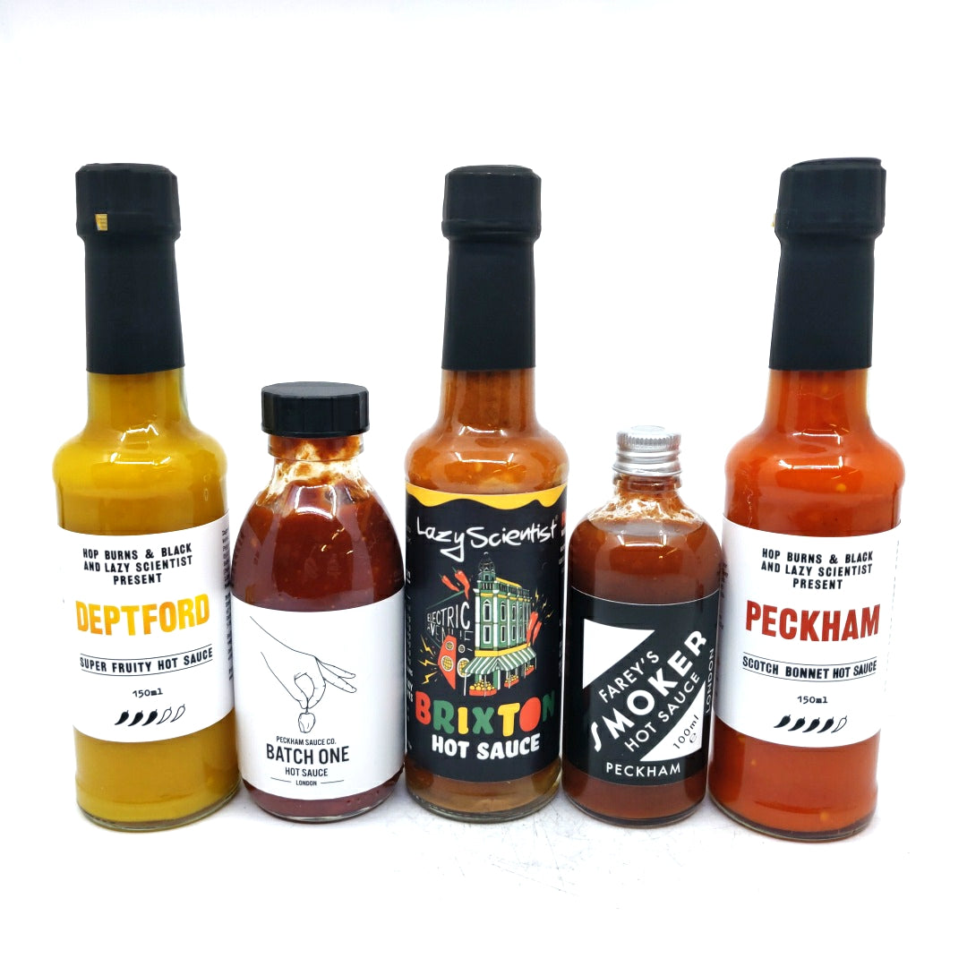 The South London Hottest Places Sauce Pack (5 sauces)-Hop Burns & Black