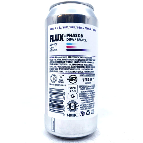 Verdant x Track Flux: Phase 6 Double IPA 8% (440ml can)-Hop Burns & Black