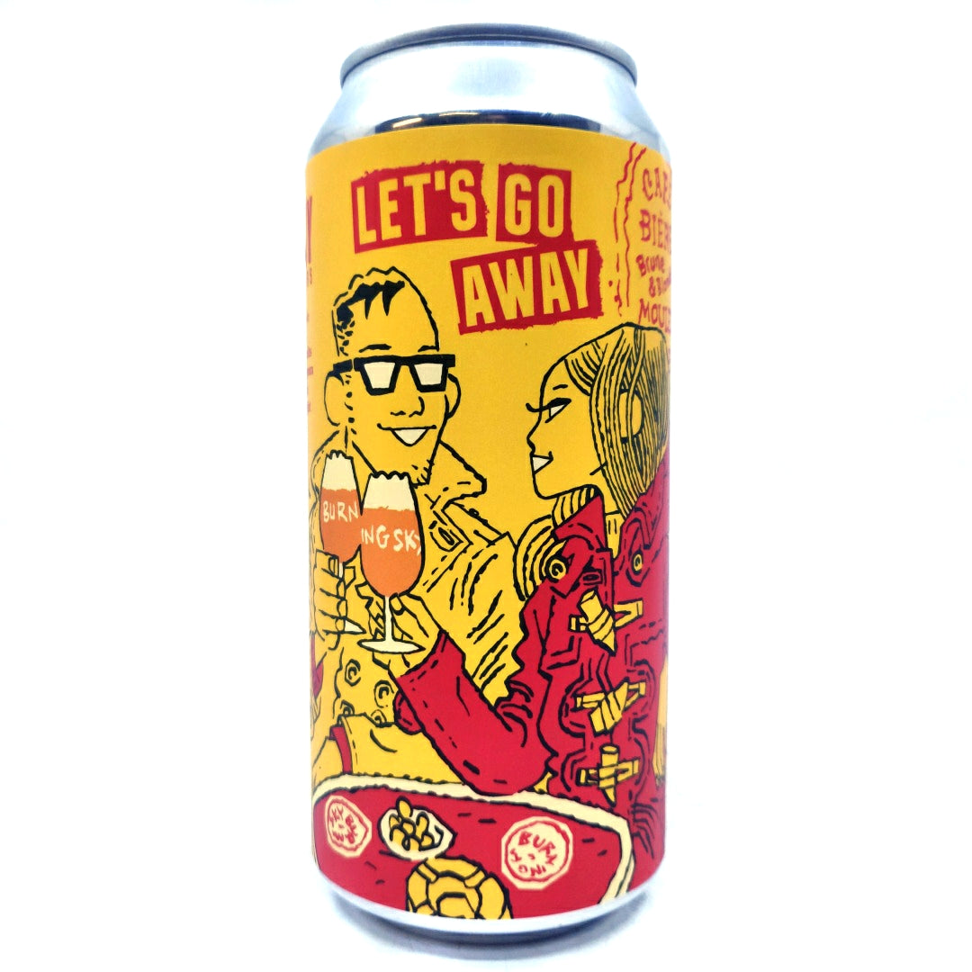 Burning Sky Let's Go Away Pale Ale 4% (440ml can)-Hop Burns & Black