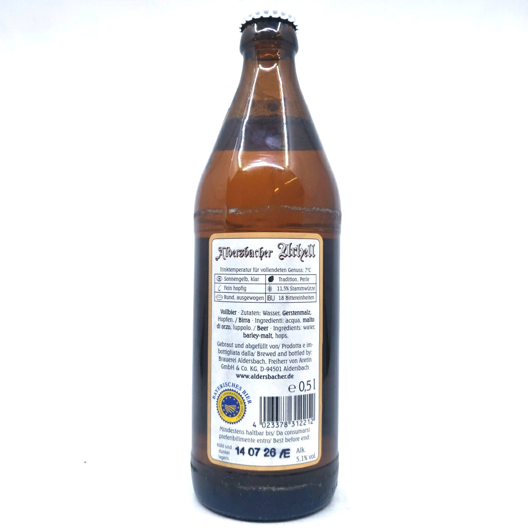 Aldersbacher Urhell 5.2% (500ml)-Hop Burns & Black