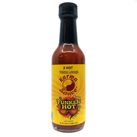 Karma Funken Hot Yellow Moruga Hot Sauce (148ml)-Hop Burns & Black