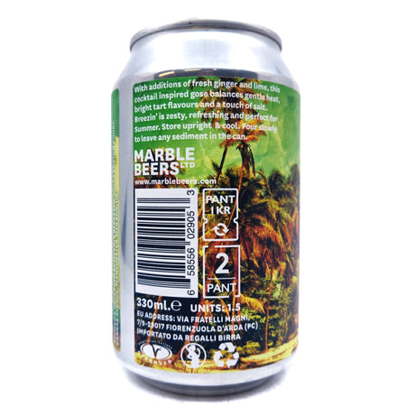 Marble Breezin' Ginger & Lime Gose 4.5% (330ml can)