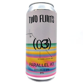 Two Flints Parallel #3 Citra, Mosaic, Nelson, Nectaron Double IPA 8% (440ml can)-Hop Burns & Black