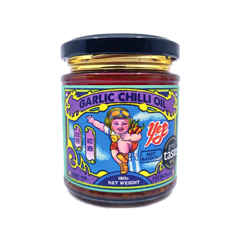 Yep Kitchen Garlic Chilli Oil (150g)-Hop Burns & Black