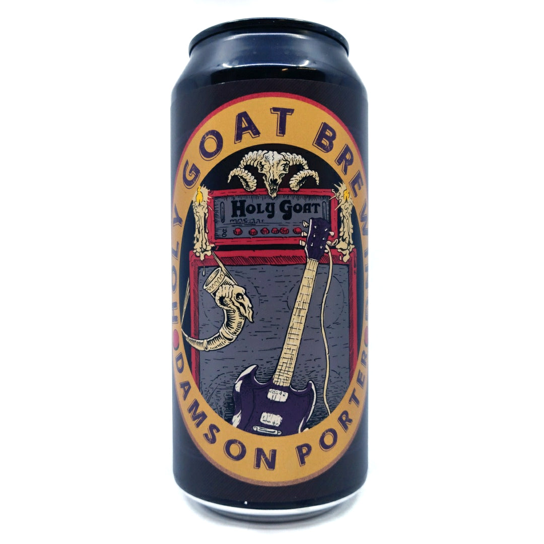 Holy Goat Damson Porter 5.4% (440ml can)-Hop Burns & Black