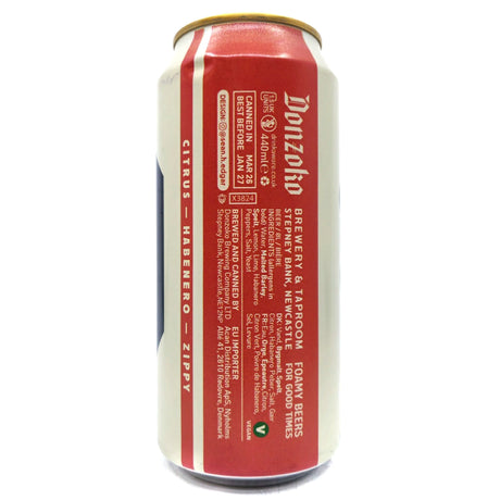 Donzoko Chile Lime Gose 3.5% (440ml can)-Hop Burns & Black