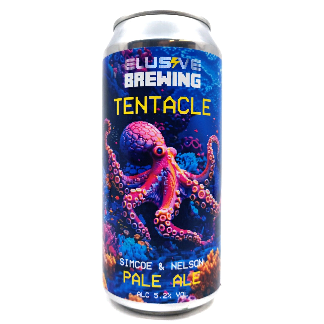 Elusive Brewing Tentacle Pale Ale 4.7% (440ml can)-Hop Burns & Black