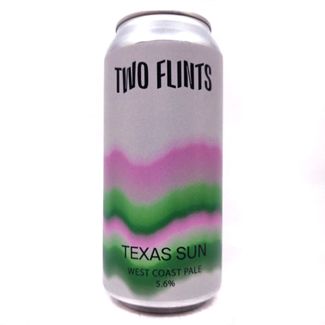 Two Flints Texas Sun West Coast Pale Ale 5.6% (440ml can)-Hop Burns & Black