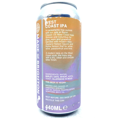 Unbarred x Baron Moving Mountains West Coast IPA 6.8% (440ml can)