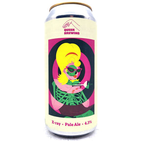 Queer Brewing X-Ray Pale Ale 4.3% (440ml can)-Hop Burns & Black