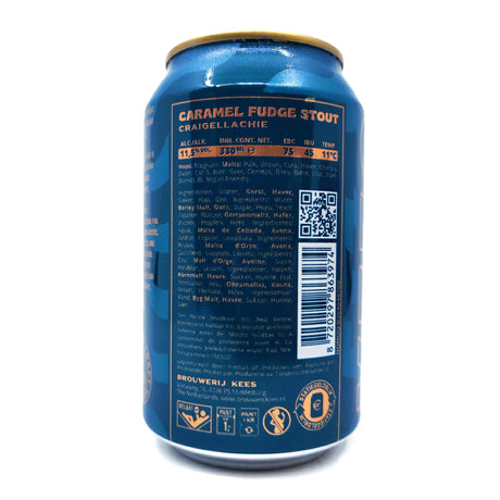 Kees Caramel Fudge Stout Aged In Craigellachie Barrels 11.5% (330ml can)-Hop Burns & Black