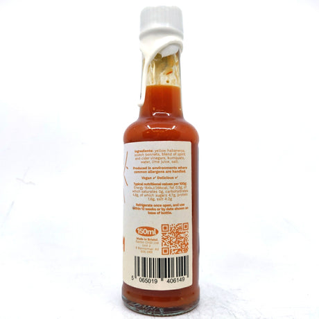 Easton Chilli Sunray Kumquat, Habanero & Scotch Bonnet Hot Sauce (150ml)-Hop Burns & Black