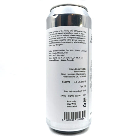 Baron Brewing Peacocking Double IPA 8% (500ml can)-Hop Burns & Black