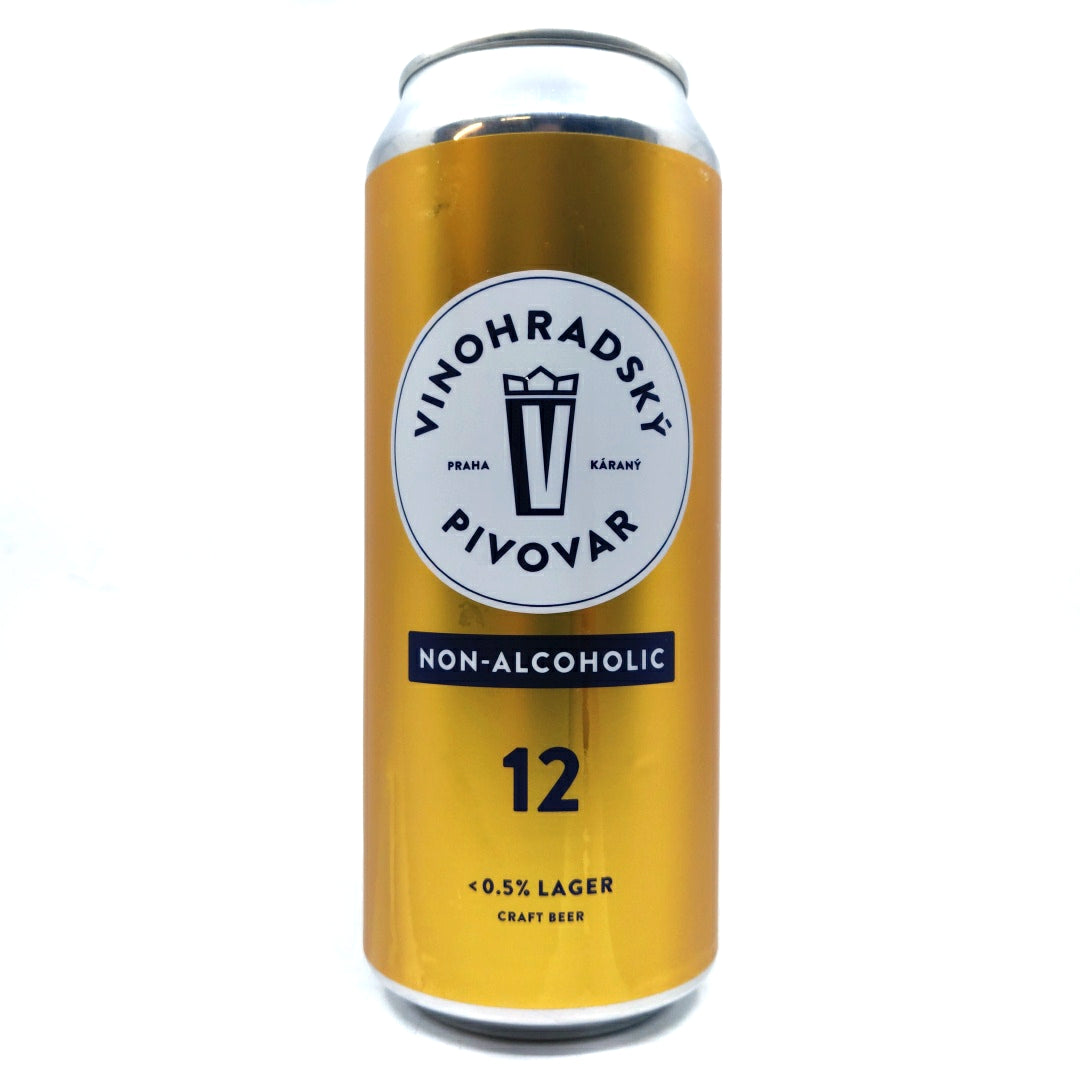 Vinohradsky Pivovar Non-Alcoholic 12 Lager 0.5% (500ml can)-Hop Burns & Black