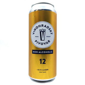 Vinohradsky Pivovar Non-Alcoholic 12 Lager 0.5% (500ml can)-Hop Burns & Black