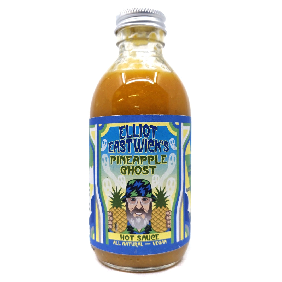 Elliot Eastwick's Pineapple Ghost Hot Sauce (200ml)-Hop Burns & Black