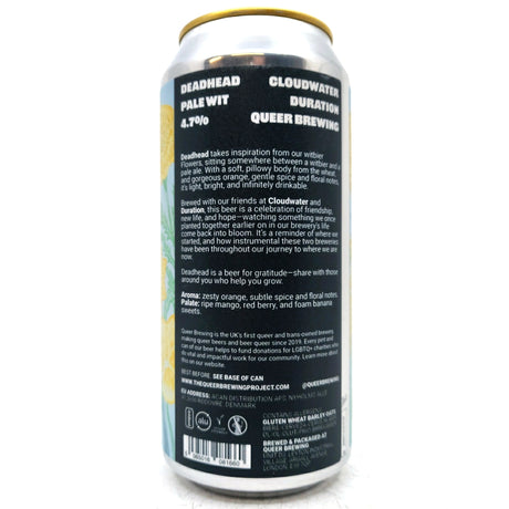 Queer Brewing x Cloudwater x Duration Deadhead Pale Wit 4.7% (440ml can)