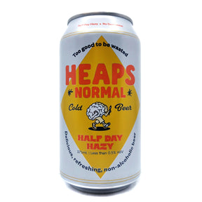 Heaps Normal Half Day Hazy Non-Alcoholic Beer 0.5% (375ml can)-Hop Burns & Black