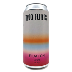 Two Flints Float On NZ IPA 6.5% (440ml can)-Hop Burns & Black
