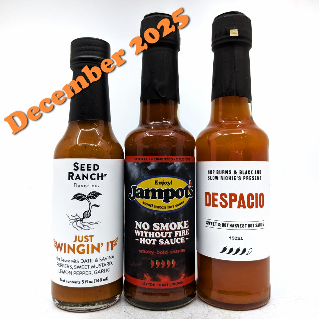 12 month bi-monthly (6 boxes) pre-paid Burns Box GIFT hot sauce subscription-Hop Burns & Black