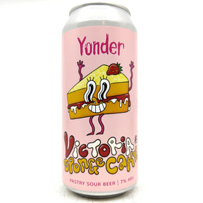 Yonder Victoria Sponge Cake Pastry Sour 7% (440ml can)-Hop Burns & Black