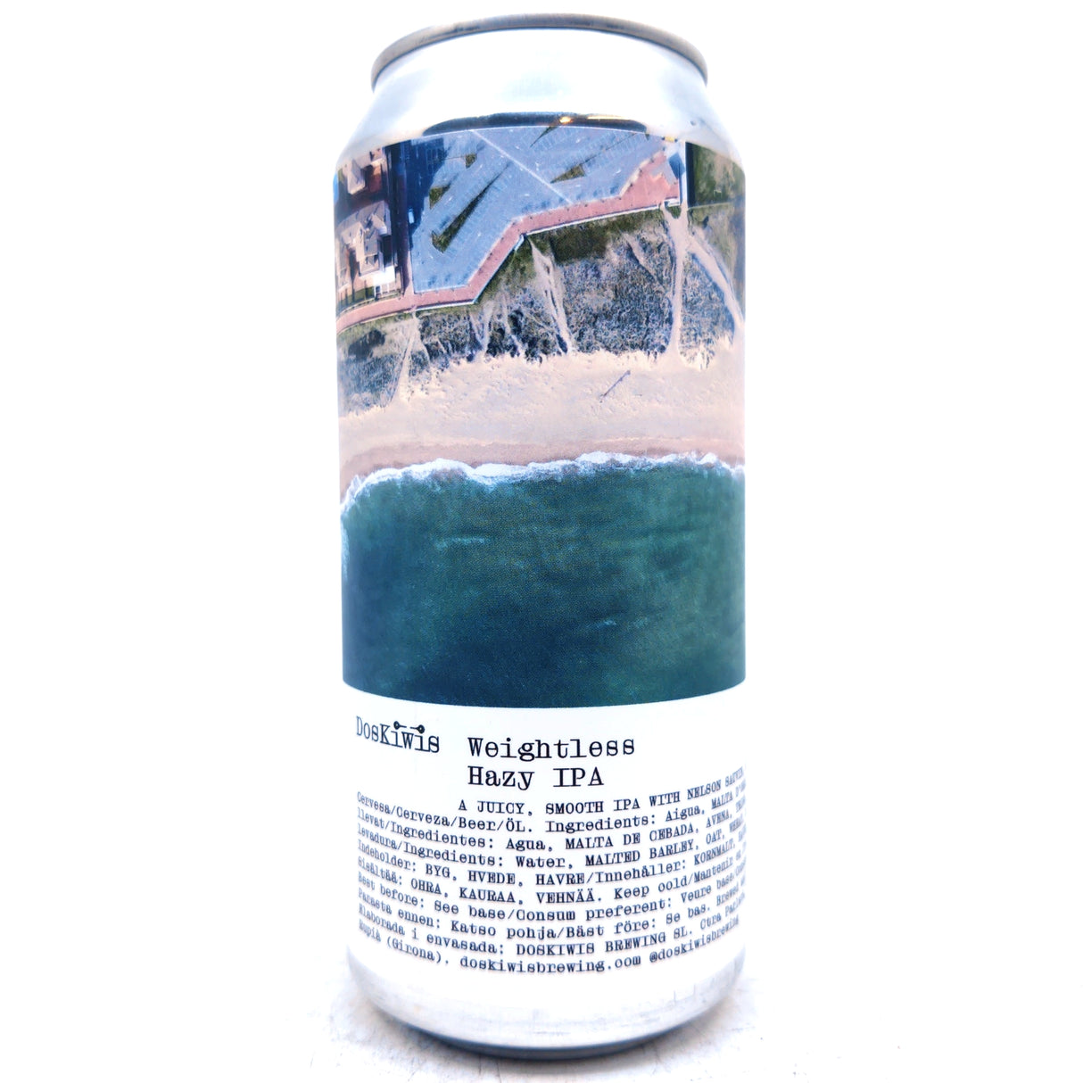 Doskiwis Weightless Hazy IPA 6.4% (440ml can)-Hop Burns & Black