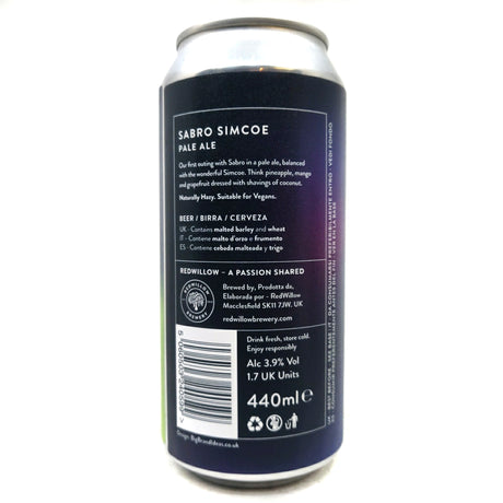 Redwillow Sabro Simcoe Pale Ale 3.9% (440ml can)-Hop Burns & Black