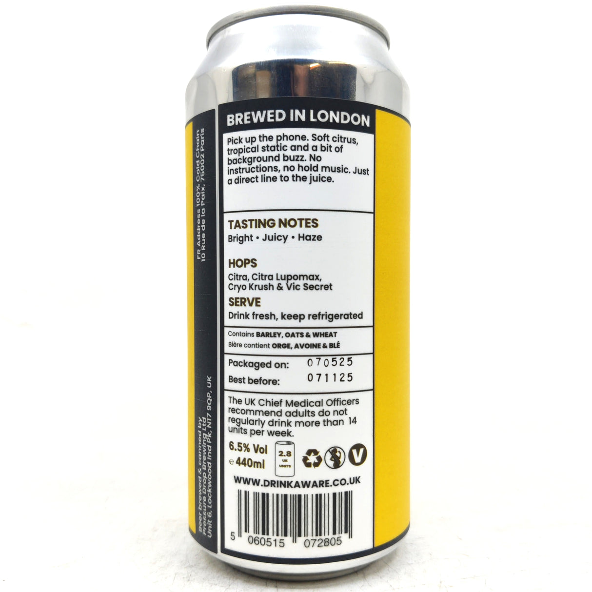 Pressure Drop Gossip New England IPA 6.5% (440ml can)-Hop Burns & Black
