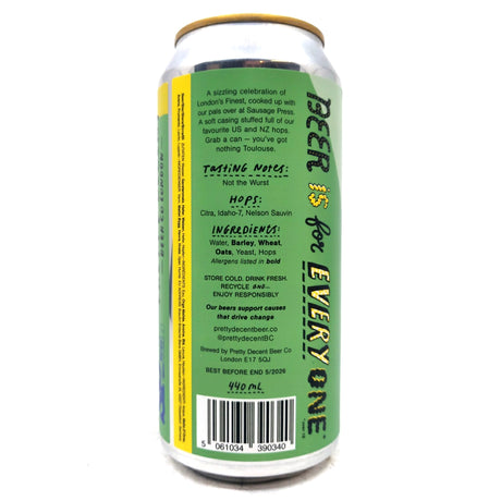 Pretty Decent All Aboard The Sausage Express Pale Ale 4.5% (440ml can)-Hop Burns & Black