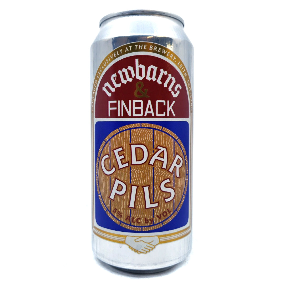 Newbarns x Finback Cedar Pils 5% (440ml can)-Hop Burns & Black