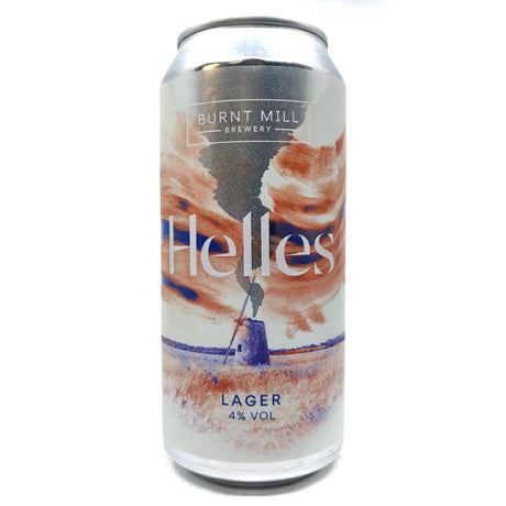 Burnt Mill Helles 4% (440ml can)-Hop Burns & Black