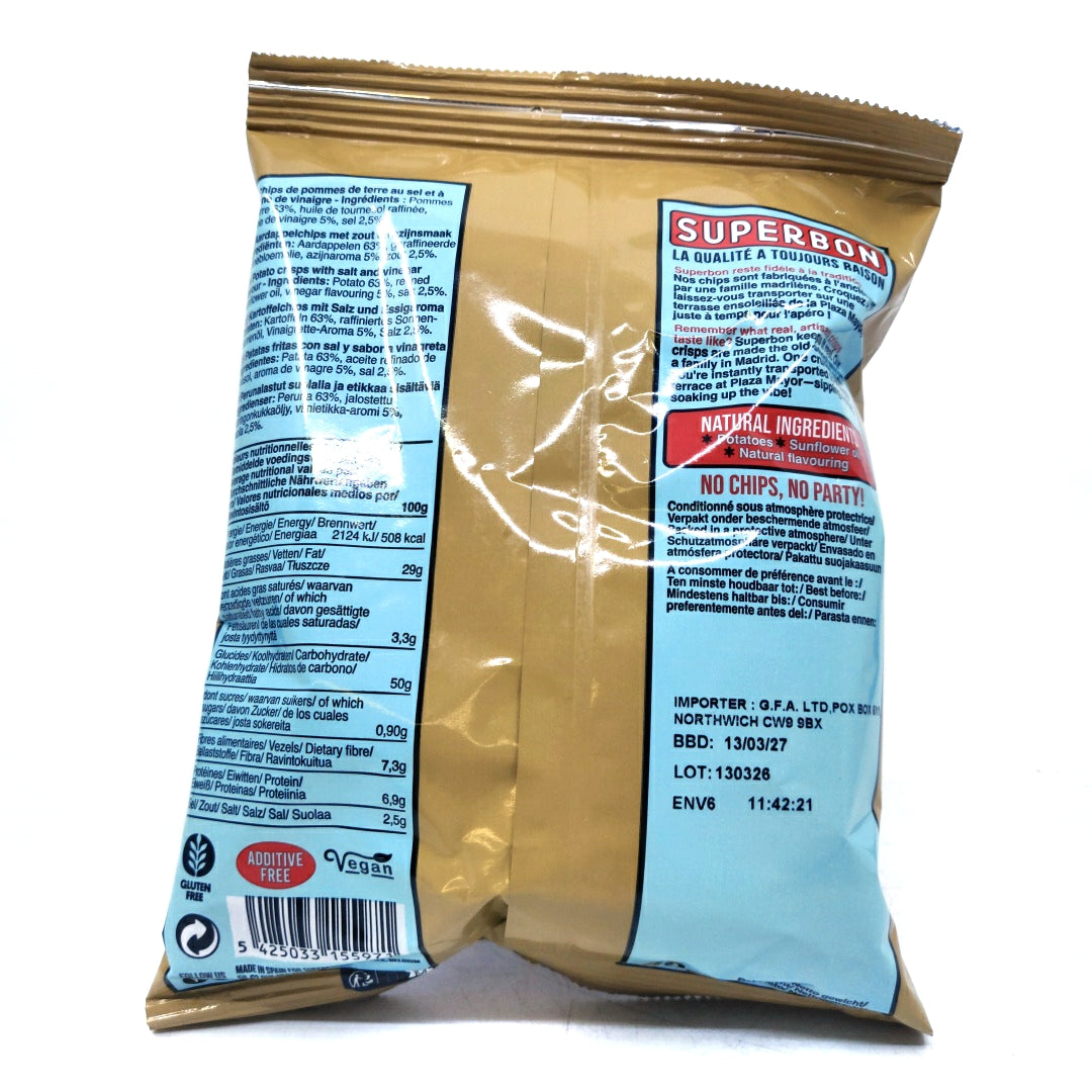 Superbon Salt & Vinegar Crisps (45g)-Hop Burns & Black