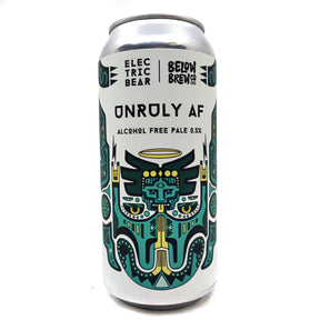 Electric Bear x Below Brew Co Unruly AF Alcohol Free Pale 0.5% (440ml can)-Hop Burns & Black