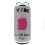 Two Flints Dripping In Nelson Sauvin Double IPA 8% (440ml can)-Hop Burns & Black