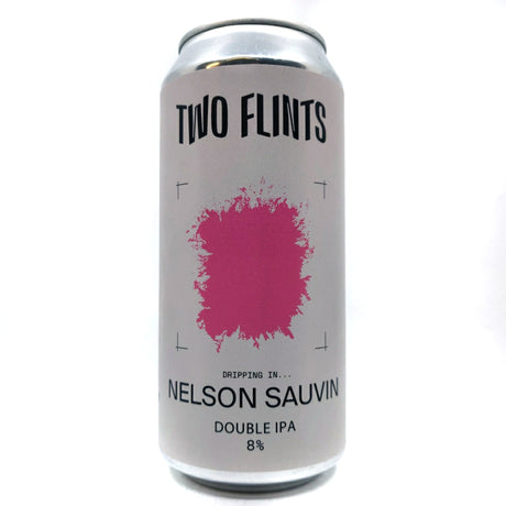 Two Flints Dripping In Nelson Sauvin Double IPA 8% (440ml can)-Hop Burns & Black