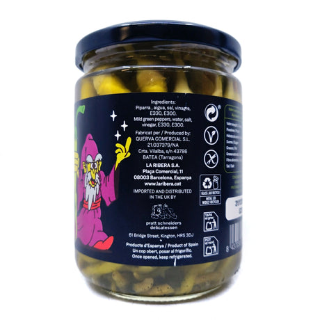 La Ribera Piparras Basque Mild Pickled Green Peppers (390g)