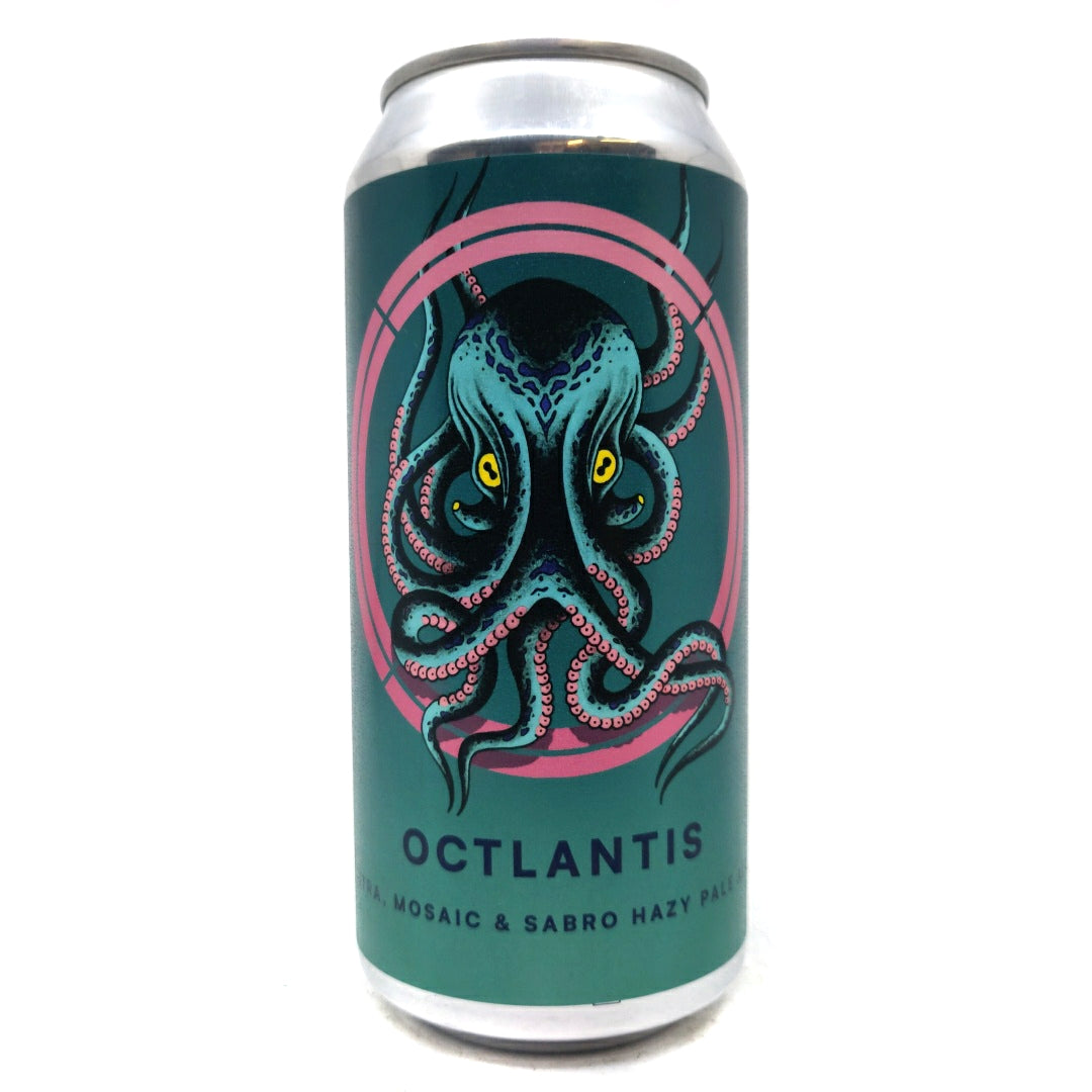 Otherworld Octlantis Hazy Pale Ale 4.4% (440ml can)-Hop Burns & Black