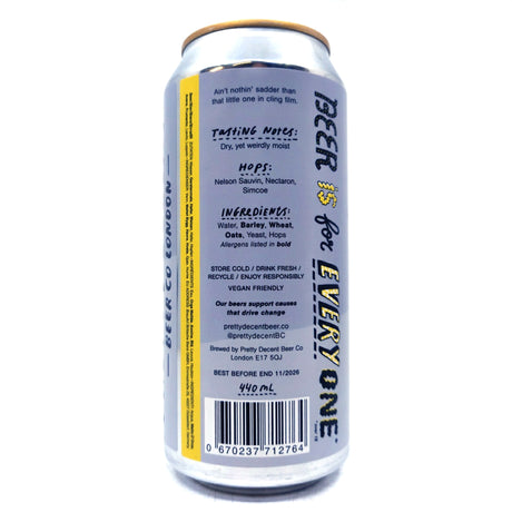 Pretty Decent Bleak Little Roll IPA 6.5% (440ml can)-Hop Burns & Black