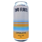 Two Flints Open Eye Hazy IPA 6% (440ml can)-Hop Burns & Black