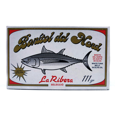 La Ribera Bonito White Tuna Belly tinned fish (111g)-Hop Burns & Black