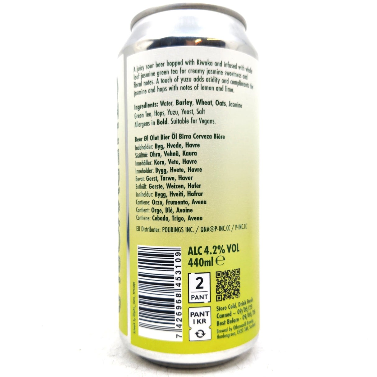 Otherworld Slaked Juicy Sour 4.2% (440ml can)-Hop Burns & Black