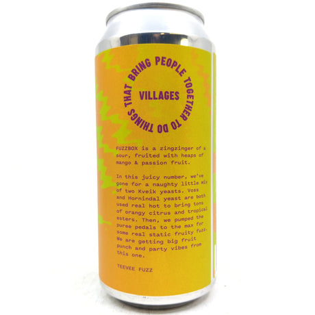 Villages Fuzzbox Mango & Passion Fruit Sour 4.2% (440ml can)-Hop Burns & Black