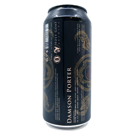 Holy Goat Damson Porter 5.4% (440ml can)-Hop Burns & Black
