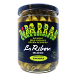 La Ribera Piparras Basque Mild Pickled Green Peppers (390g)-Hop Burns & Black