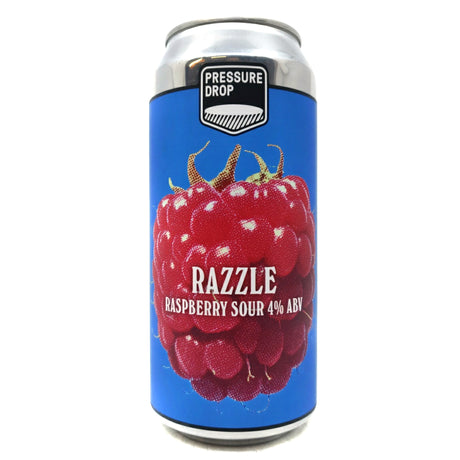 Pressure Drop Razzle Raspberry Sour 4% (440ml can)-Hop Burns & Black