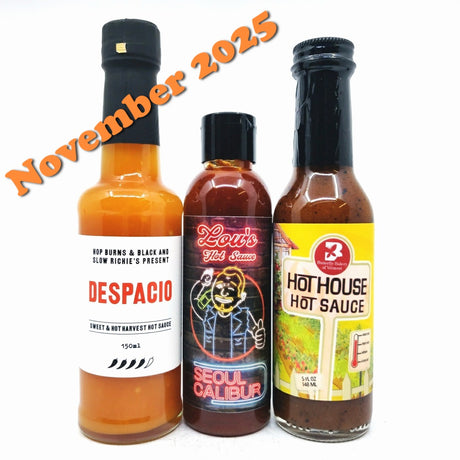 12 month bi-monthly (6 boxes) pre-paid Burns Box GIFT hot sauce subscription-Hop Burns & Black