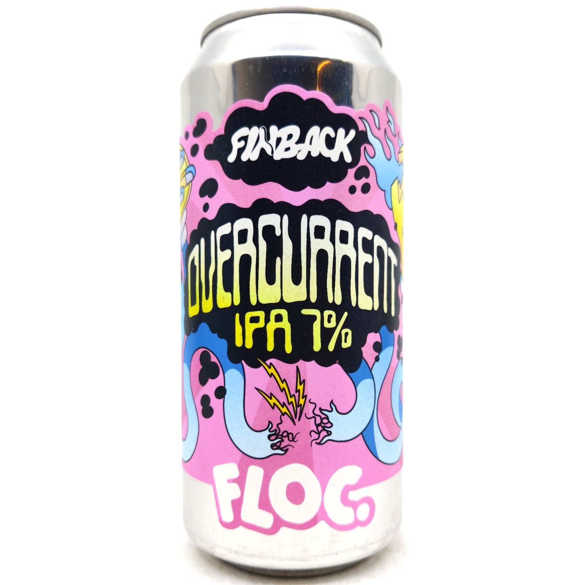 Floc Brewing x Finback Overcurrent IPA 7% (440ml can)-Hop Burns & Black