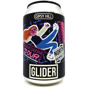 Gipsy Hill x North Brew Glider Blackcurrant Sour 6% (330ml can)-Hop Burns & Black
